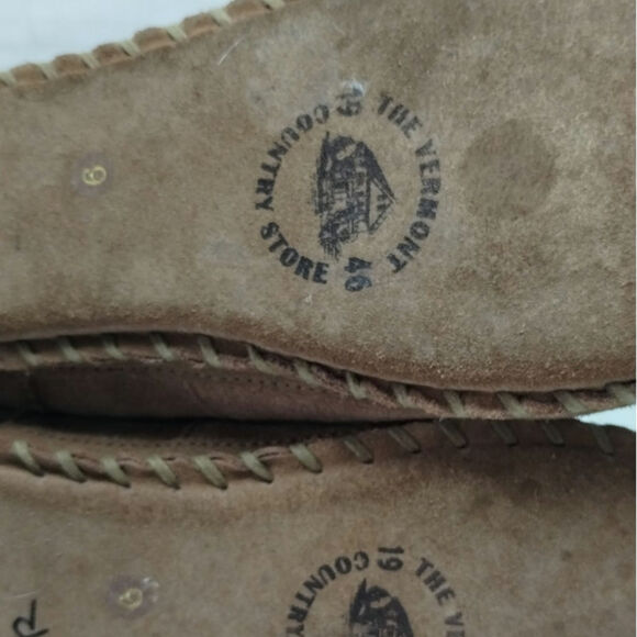 Vermont Country Store Men's 9 Sheepskin Slippers Soft Bottom Booties - Picture 7 of 8